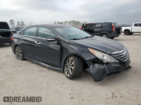 2014 Hyundai Sonata SE with VIN 5NPEC4AC8EH816221, listed as a Copart auction lot 44825285 with 128,043 mi miles and Salvage Title. Bid and sale history available at DreamBid. Image 4.