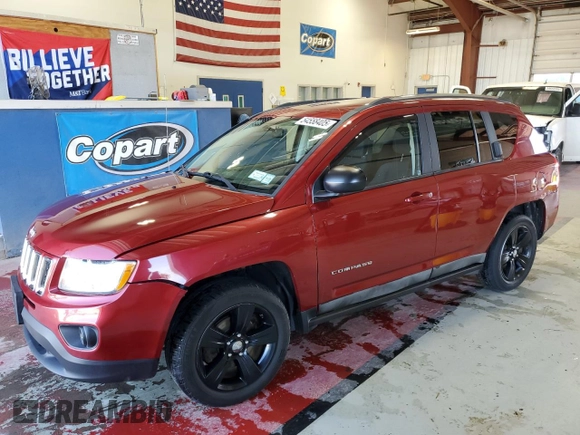2011 Jeep Compass Latitude with VIN 1J4NF1FBXBD135429, listed as a Copart auction lot 54558405 with 111,222 mi miles and Salvage Title. Bid and sale history available at carsss.com. Image 1.