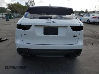 2017 Jaguar F-Pace 35t Premium with VIN SADCJ2BV9HA047309, listed as a Copart auction lot 51781185 with 108,459 mi miles and Salvage Title. Bid and sale history available at DreamBid. Image 6.