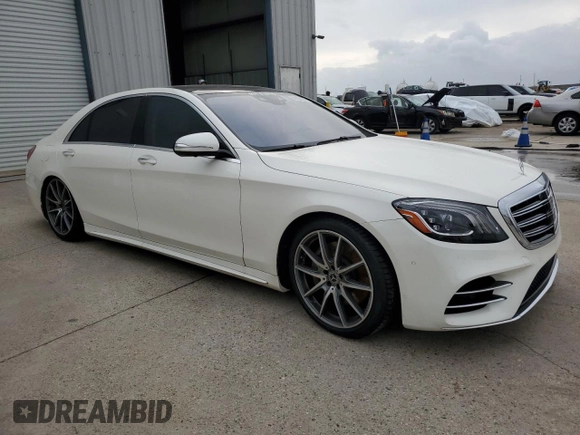 2018 Mercedes-Benz S 560 with VIN WDDUG8GB8JA415359, listed as a Copart auction lot 51053284 with 65,292 mi miles and Salvage Title. Bid and sale history available at DreamBid. Image 4.