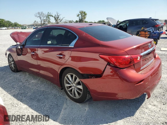 2015 Infiniti Q50 Premium with VIN JN1BV7AP0FM333480, listed as a Copart auction lot 50940215 with 0 mi miles and Salvage Title. Bid and sale history available at carsss.com. Image 2.