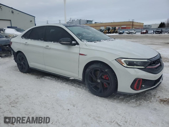 2024 Volkswagen Jetta GLI Autobahn with VIN 3VW2T7BU5RM033107, listed as a Copart auction lot 45463305 with 27,698 mi miles and Salvage Title. Bid and sale history available at DreamBid. Image 4.