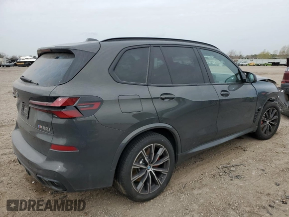 2024 BMW X5 M60i with VIN 5UX33EU03R9S57382, listed as a Copart auction lot 47561935 with 16,305 mi miles and Salvage Title. Bid and sale history available at carsss.com. Image 3.