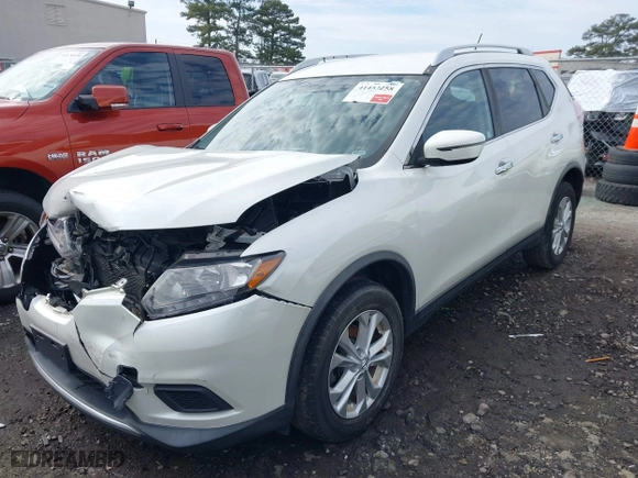 2016 Nissan Rogue S with VIN KNMAT2MV6GP699519, listed as a IAAI auction lot 41453258 with 166,581 mi miles. Bid and sale history available at carsss.com. Image 16.