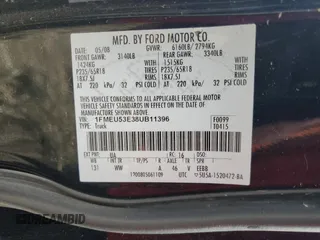 2008 Ford Explorer Sport Trac Limited с VIN 1FMEU53E38UB11396, выставлен на аукционе Copart как лот 83897354 с пробегом 189 874 миль миль и Списание • Salvage title. История ставок и продаж доступна на DreamBid. Изображение 12.