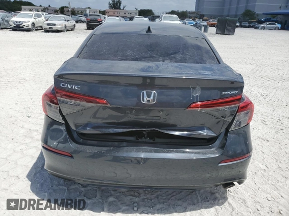 2023 Honda Civic Sedan Sport with VIN 2HGFE2F50PH564832, listed as a Copart auction lot 54326585 with 0 mi miles and Salvage Title. Bid and sale history available at carsss.com. Image 6.