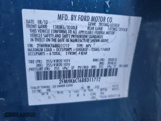 2011 Ford Flex SEL w/Ecoboost with VIN 2FMHK6CT6BBD11712, listed as a Copart auction lot 41839974 with 89,487 mi miles and Salvage Title. Bid and sale history available at carsss.com. Image 13.