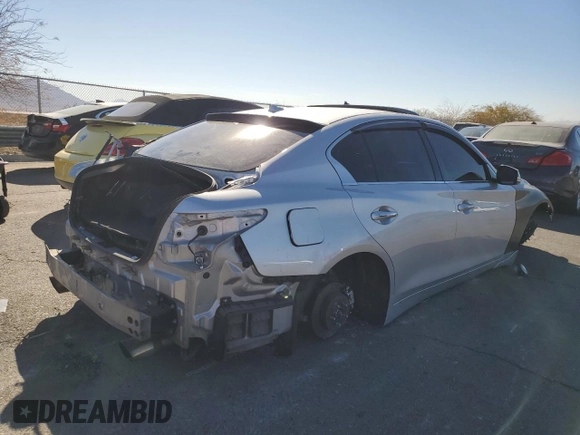 2018 Infiniti Q50 Luxe with VIN JN1EV7AP3JM592096, listed as a Copart auction lot 41879355 with Not Provided miles and Salvage Title. Bid and sale history available at DreamBid. Image 3.