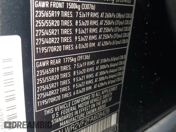 2015 Land Rover Range Rover Sport HSE z VIN SALWR2VF2FA608428, wystawiony jako Copart lot #51739815 z przebiegiem 96 558 mil mil oraz Szkoda całkowita • Salvage title. Historia ofert i sprzedaży dostępna na DreamBid. Obrazek 15.