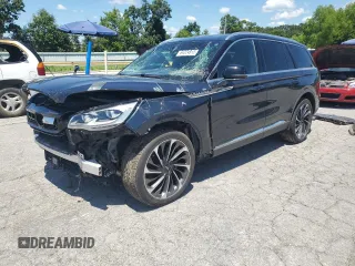 2021 Lincoln Aviator Reserve with VIN 5LM5J7XC7MGL07084, listed as a Copart auction lot 64224815 with 46,581 mi miles and Salvage title. Bid and sale history available at DreamBid. Image 1.