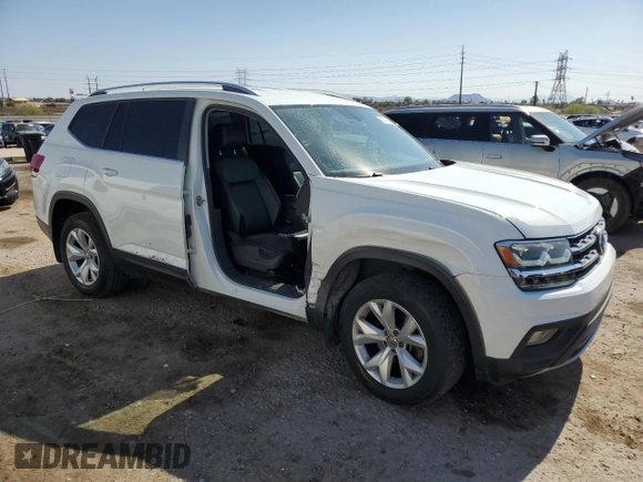 2018 Volkswagen Atlas SE with VIN 1V2CR2CA6JC575771, listed as a Copart auction lot 60574805 with 108,433 mi miles and Salvage title. Bid and sale history available at DreamBid. Image 4.
