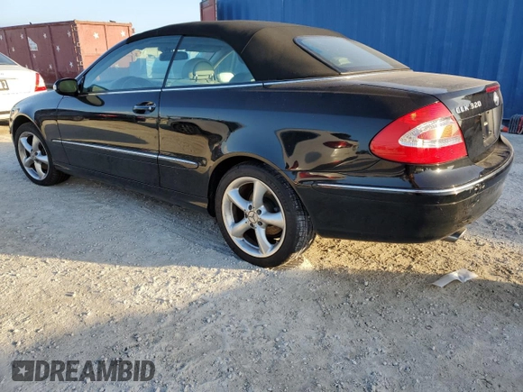 2005 Mercedes-Benz CLK-Class 3.2L with VIN WDBTK65J45F139806, listed as a Copart auction lot 78897124 with 0 mi miles and Salvage Title. Bid and sale history available at carsss.com. Image 2.