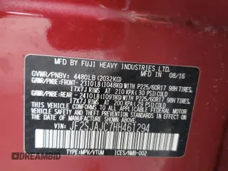 2017 Subaru Forester Limited with VIN JF2SJAJC7HH461294, listed as a Copart auction lot 45902633 with 102,613 mi miles. Bid and sale history available at carsss.com. Image 12.