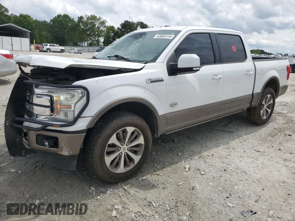 2019 Ford F-150 XL with VIN 1FTEW1C41KFB19166, listed as a Copart auction lot 53800144 with 97,876 mi miles and Salvage Title. Bid and sale history available at DreamBid. Image 1.