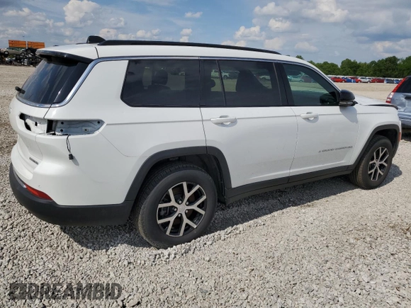 2024 Jeep Grand Cherokee Limited z VIN 1C4RJKBG2R8557615, wystawiony jako Copart lot #59046345 z przebiegiem 19 454 mil mil oraz Szkoda całkowita • Salvage title. Historia ofert i sprzedaży dostępna na DreamBid. Obrazek 3.