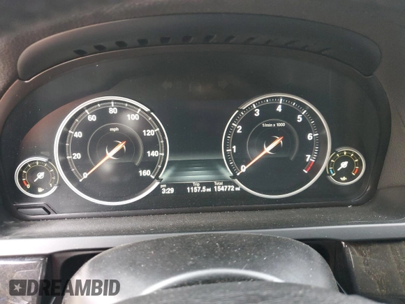 2015 BMW 7 Series 740Li with VIN WBAYE4C57FD138944, listed as a Copart auction lot 78638514 with 154,772 mi miles and Clean Title. Bid and sale history available at DreamBid. Image 9.