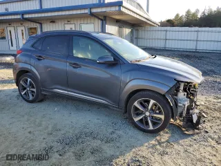 2018 Hyundai Kona Ultimate with VIN KM8K53A57JU106862, listed as a Copart auction lot 84869264 with 80,230 mi miles and Salvage Title. Bid and sale history available at carsss.com. Image 4.