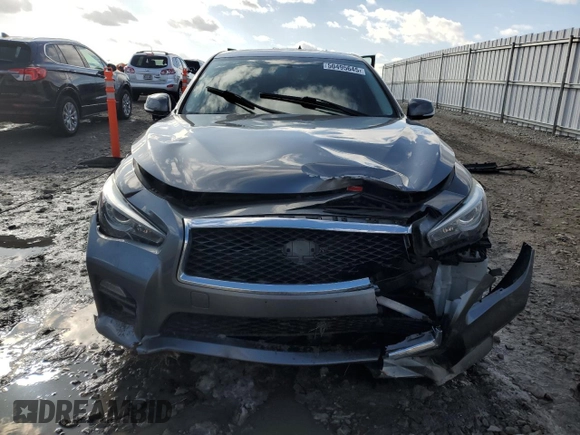 2016 Infiniti Q50 Red Sport 400 with VIN JN1FV7AR8GM451720, listed as a Copart auction lot 50495645 with 122,158 mi miles and Clean Title. Bid and sale history available at DreamBid. Image 5.