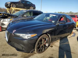 2021 Alfa Romeo Giulia Ti with VIN ZARFANBN4M7645427, listed as a Copart auction lot 46486575 with 0 mi miles and Salvage Title. Bid and sale history available at carsss.com. Image 1.