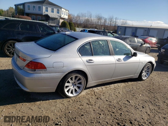 2002 BMW 7 Series 745i with VIN WBAGL63452DP50087, listed as a Copart auction lot 81040704 with Not Provided miles and Clean Title. Bid and sale history available at DreamBid. Image 3.