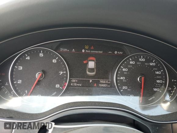 2013 Audi A7 Prestige with VIN WAU2GAFC1DN074660, listed as a Copart auction lot 62410655 with 164,801 mi miles and Salvage title. Bid and sale history available at DreamBid. Image 9.
