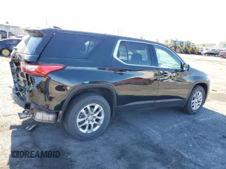 2020 Chevrolet Traverse LS with VIN 1GNERFKW1LJ142279, listed as a Copart auction lot 66882814 with 91,958 mi miles and Salvage Title. Bid and sale history available at carsss.com. Image 3.