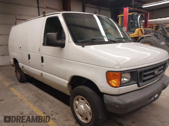 2007 Ford Econoline Cargo Commercial with VIN 1FTNE14W47DA86573, listed as a IAAI auction lot 41294485 with 197,325 mi miles and . Bid and sale history available at DreamBid. Image 1.