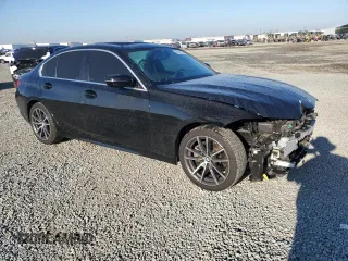 2019 BMW 3 Series 330i with VIN WBA5R1C50KFH09519, listed as a Copart auction lot 46501075 with 75,067 mi miles and Salvage Title. Bid and sale history available at carsss.com. Image 4.