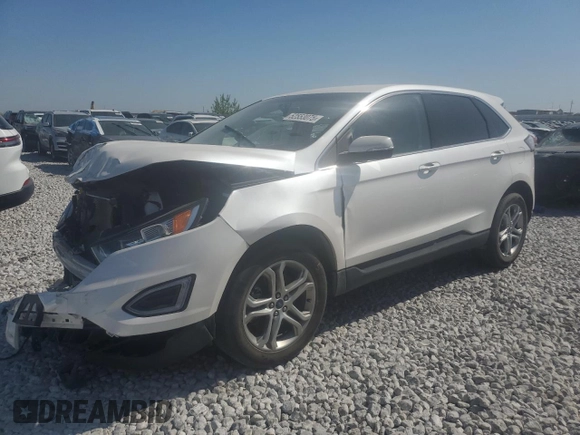 2017 Ford Edge Titanium with VIN 2FMPK4K97HBB68526, listed as a Copart auction lot 52553075 with 37,029 mi miles and Salvage Title. Bid and sale history available at carsss.com. Image 1.