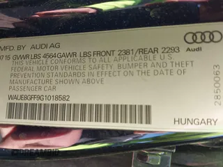 2016 Audi A3 Premium Plus z VIN WAUE8GFF9G1018582, wystawiony jako IAAI lot #41756960 z przebiegiem 90 226 mil mil oraz . Historia ofert i sprzedaży dostępna na DreamBid. Obrazek 9.