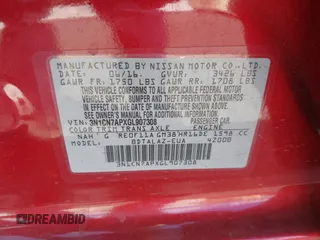 2016 Nissan Versa SV with VIN 3N1CN7APXGL907308, listed as a IAAI auction lot 41904841 with 147,184 mi miles. Bid and sale history available at carsss.com. Image 9.