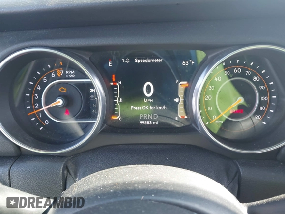 2018 Jeep Wrangler Unlimited Sahara z VIN 1C4HJXEG4JW106111, wystawiony jako IAAI lot #41994833 z przebiegiem 99 583 mil mil oraz . Historia ofert i sprzedaży dostępna na DreamBid. Obrazek 7.