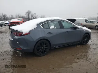 2025 Mazda 3 S Carbon Edition with VIN JM1BPBCM0S1757508, listed as a Copart auction lot 44410305 with 358 mi miles and Salvage Title. Bid and sale history available at DreamBid. Image 3.