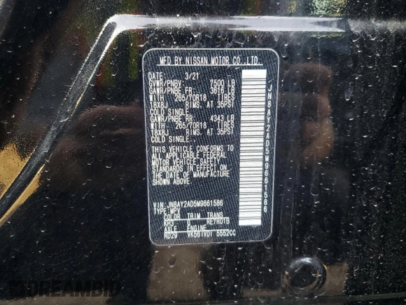 2021 Nissan Armada SV z VIN JN8AY2AD5M9661586, wystawiony jako Copart lot #45348615 z przebiegiem 73 381 mil mil oraz Szkoda całkowita • Salvage title. Historia ofert i sprzedaży dostępna na DreamBid. Obrazek 14.