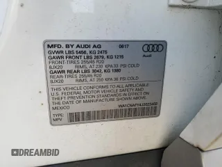 2018 Audi Q5 Prestige with VIN WA1CNAFY4J2023458, listed as a Copart auction lot 59490725 with 33,715 mi miles and Salvage title. Bid and sale history available at DreamBid. Image 13.