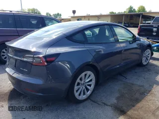 2022 Tesla Model 3 Long Range with VIN 5YJ3E1EB5NF105785, listed as a Copart auction lot 61304654 with 37,306 mi miles and Salvage Title. Bid and sale history available at DreamBid. Image 3.