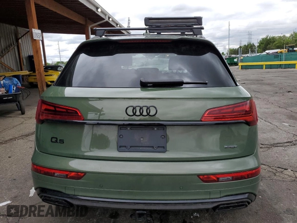 2022 Audi Q5 S line Premium Plus with VIN WA1EAAFY9N2040654, listed as a Copart auction lot 58979185 with 35,546 mi miles and Salvage title. Bid and sale history available at DreamBid. Image 6.