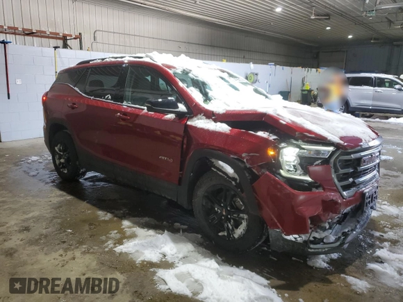 2024 GMC Terrain AT4 with VIN 3GKALYEG2RL275535, listed as a Copart auction lot 44795035 with 10,811 mi miles and Salvage Title. Bid and sale history available at carsss.com. Image 4.