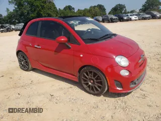 2013 FIAT 500 Abarth with VIN 3C3CFFJH0DT648891, listed as a Copart auction lot 69580054 with 69,507 mi miles and Salvage Title. Bid and sale history available at carsss.com. Image 4.