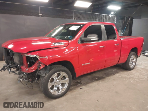 2020 Ram 1500 Big Horn with VIN 1C6SRFBT3LN222815, listed as a IAAI auction lot 41843105 with 45,276 mi miles. Bid and sale history available at carsss.com. Image 18.