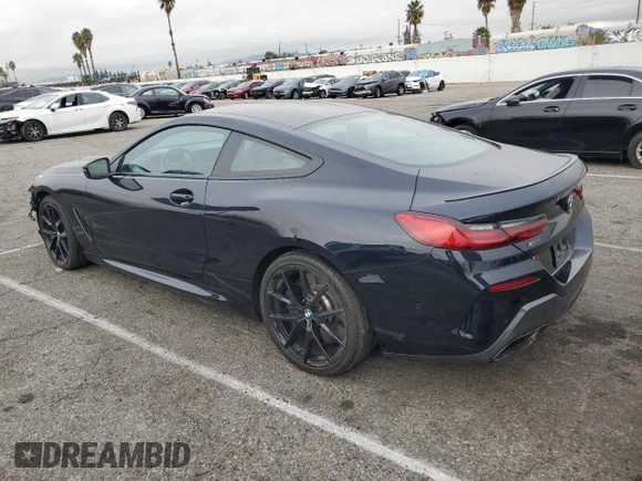 2019 BMW 8 Series M850i xDrive z VIN WBABC4C59KBU96130, wystawiony jako Copart lot #82254834 z przebiegiem Nie podano mil oraz Szkoda całkowita • Salvage title. Historia ofert i sprzedaży dostępna na DreamBid. Obrazek 2.