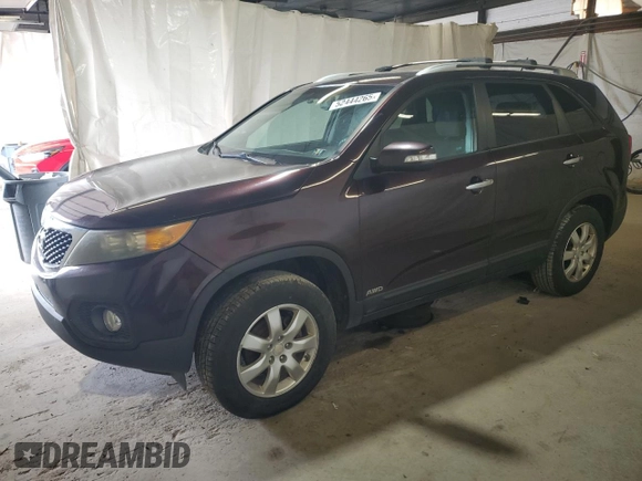 2011 Kia Sorento LX with VIN 5XYKTDA19BG089692, listed as a Copart auction lot 52444265 with 171,250 mi miles and Clean Title. Bid and sale history available at carsss.com. Image 1.