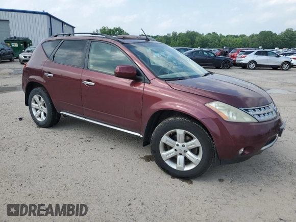 2007 Nissan Murano SL with VIN JN8AZ08W27W609606, listed as a Copart auction lot 60458045 with 86,281 mi miles and Salvage title. Bid and sale history available at DreamBid. Image 4.