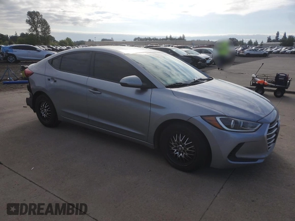 2017 Hyundai Elantra SE with VIN 5NPD74LF1HH079052, listed as a Copart auction lot 58267955 with Not provided miles and Salvage title. Bid and sale history available at DreamBid. Image 4.