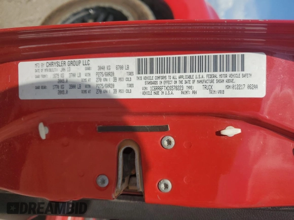 2013 Ram 1500 Express with VIN 1C6RR6FTXDS578223, listed as a Copart auction lot 55131875 with 195,958 mi miles and Salvage title. Bid and sale history available at DreamBid. Image 12.