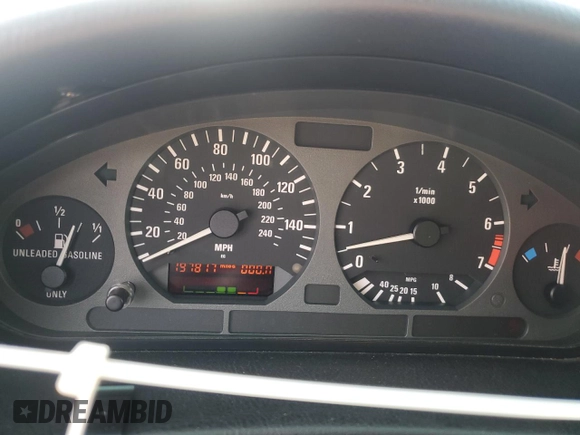 1997 BMW 3 Series 328iA with VIN WBACD4320VAV51050, listed as a Copart auction lot 75243594 with 197,817 mi miles and Salvage Title. Bid and sale history available at carsss.com. Image 9.