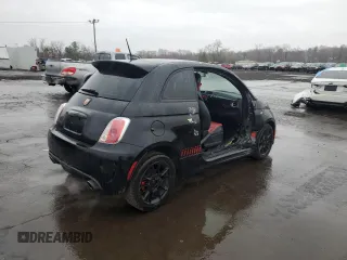 2012 FIAT 500 Abarth with VIN 3C3CFFFH8CT351617, listed as a Copart auction lot 50002195 with 84,996 mi miles and Salvage title. Bid and sale history available at DreamBid. Image 3.