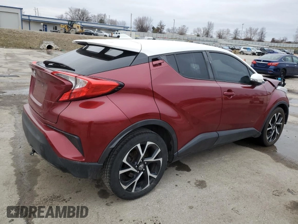 2018 Toyota C-HR XLE with VIN NMTKHMBX0JR023505, listed as a Copart auction lot 47661695 with 138,178 mi miles and Salvage Title. Bid and sale history available at carsss.com. Image 3.