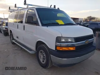 2022 Chevrolet Express Cargo Van with VIN 1GCWGAFP2N1158776, listed as a IAAI auction lot 41367106 with 30,244 mi miles. Bid and sale history available at carsss.com. Image 1.
