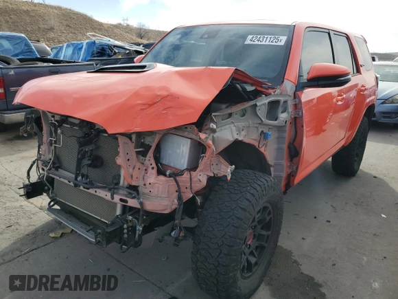 2023 Toyota 4Runner TRD Pro with VIN JTELU5JR4P6140079, listed as a Copart auction lot 42431125 with 22,979 mi miles and Salvage title. Bid and sale history available at DreamBid. Image 1.